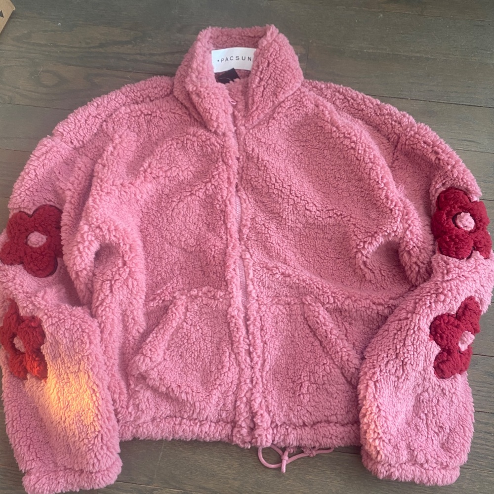 Pacsun Pink Teddy/Sherpa Jacket